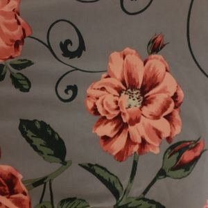 Midi Floral Grey and Pink Dress.